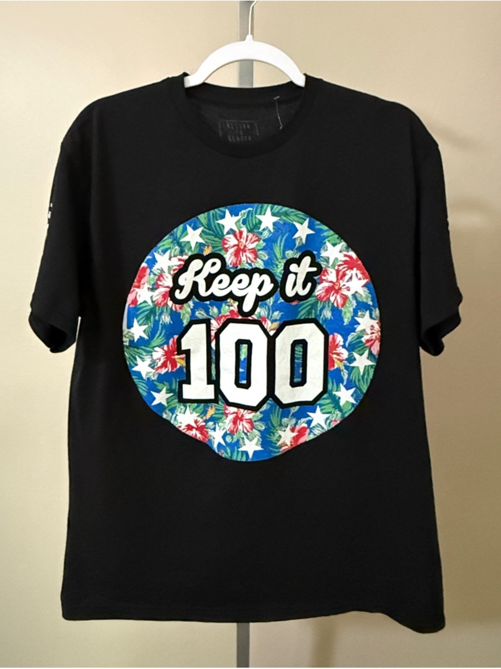Men’s Return to Sender Keep It 100 Floral Graphic Tee - Black, Size L